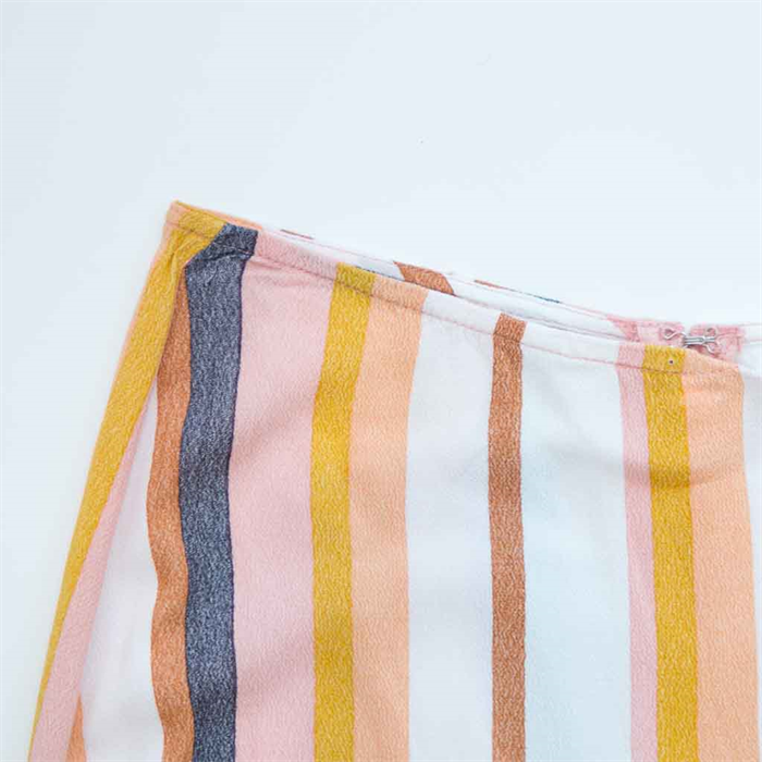 striped skirt