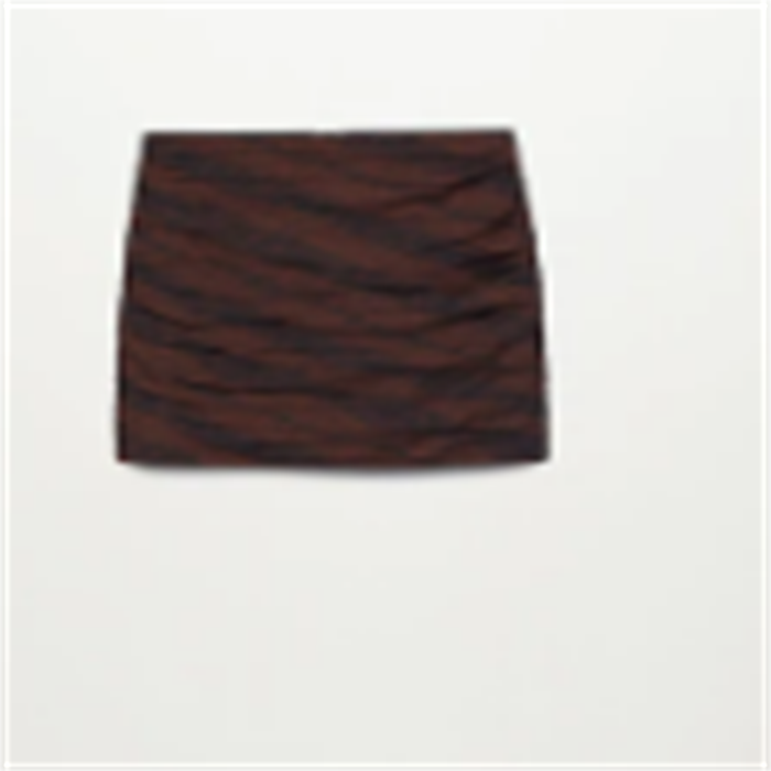 Printed chiffon short skirt