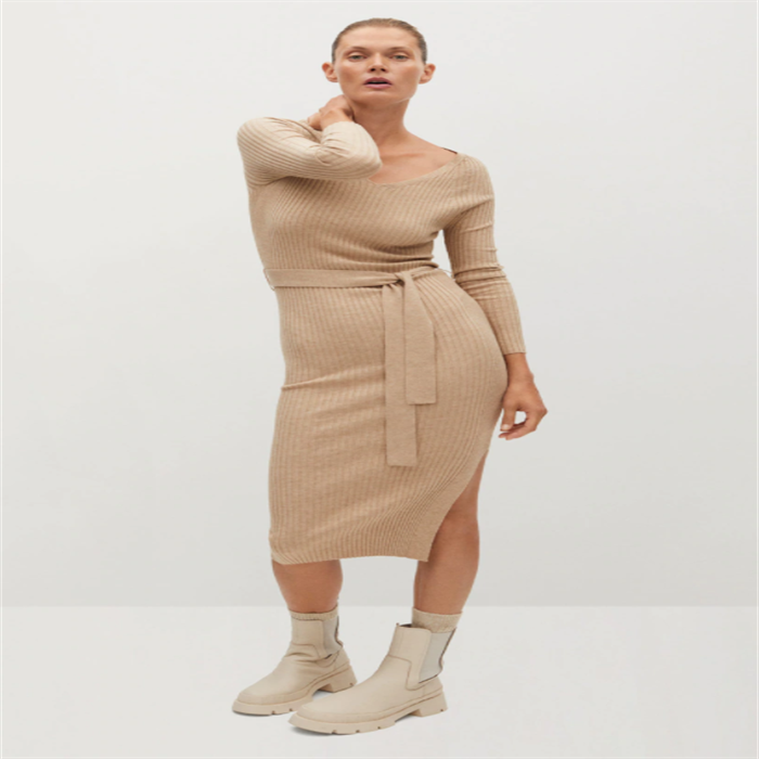 Long wool dress