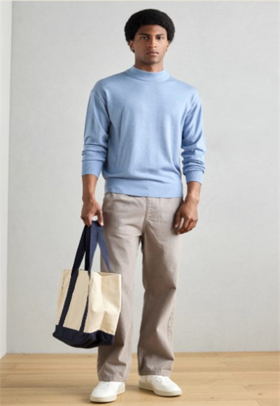 SEASONAL CORE- DROPPED SHOULDER MOCK NECK PULLOVER
