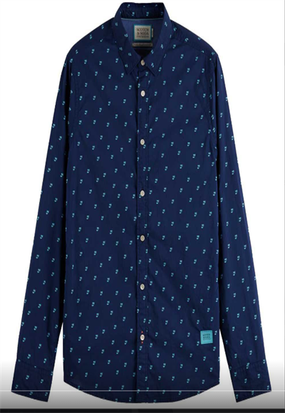 DITSY AOP PRINTED POPLIN SHIRT