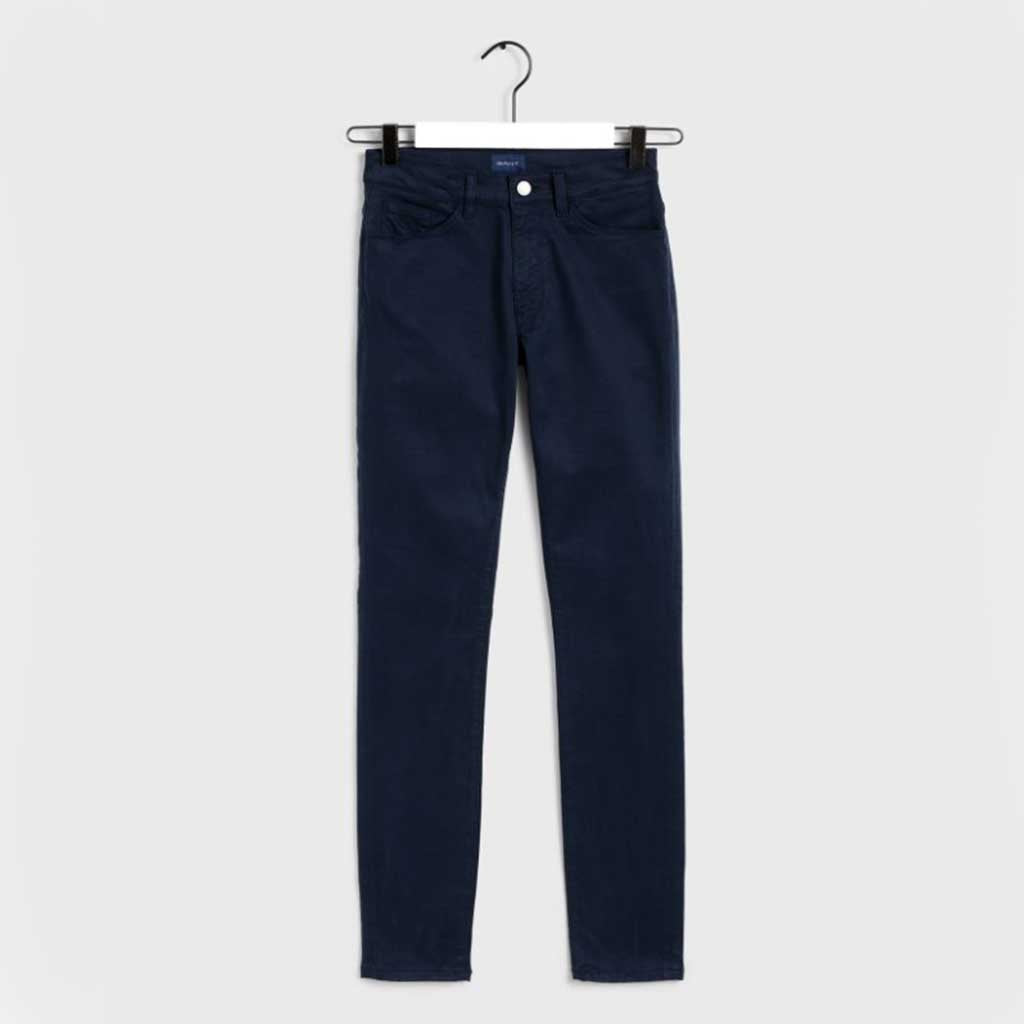 Slim pants with mid waist