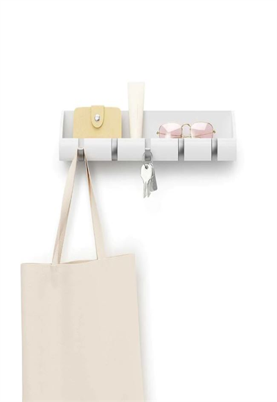 Large white Cubby rack and stand