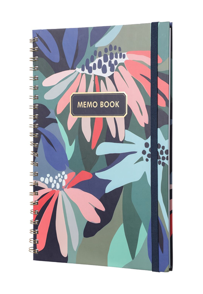 Wire-bound notebook - 90 sheets (dark blue strip)
