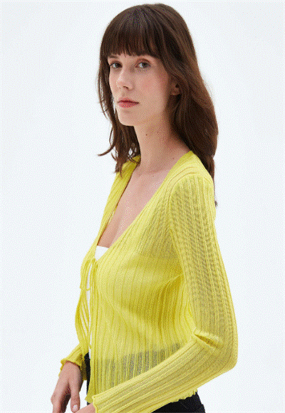 Ribbed Fine Knit Cardigan