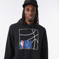Black hoodie with the NBA logo