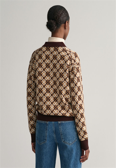 G PATTERN JAQUARD KNIT POLO