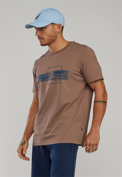 N.S-CREW NECK TEE-COFFEE