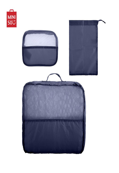 Minigo - 3-piece clothing storage bag (Navy Blue)