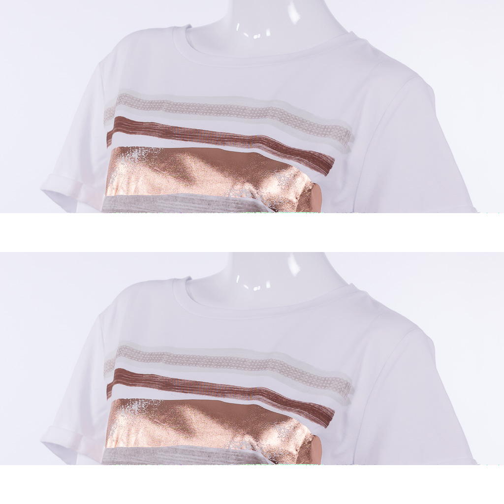 Blouse decorated with graphic print