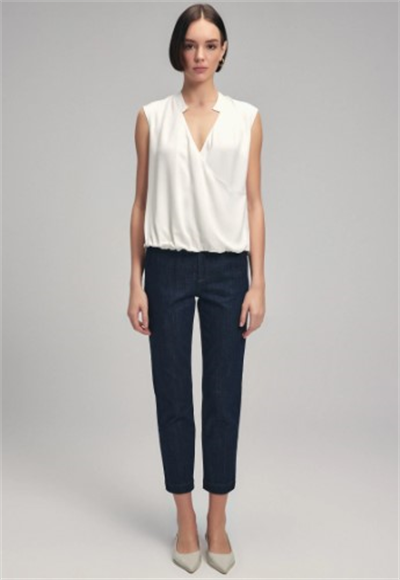 V-neck blouse