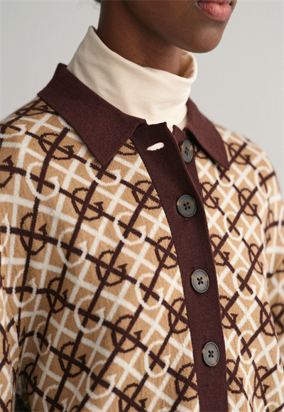 G PATTERN JAQUARD KNIT POLO