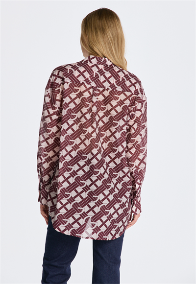 OS G PATTERN COT SILK SHIRT