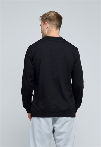 N.S-L/S CREW NECK TEE-BLACK