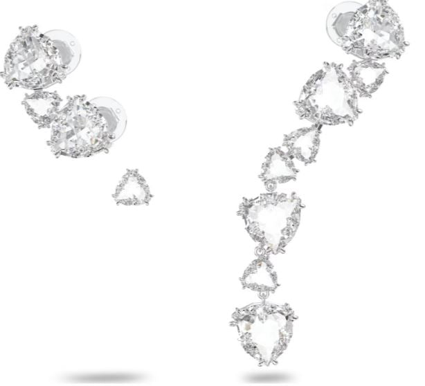 Millenia Ear Cuff Set (3) Asymmetrical White Rhodium Plated