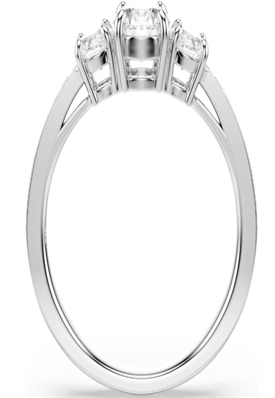 Ring adorned with a third of crystals