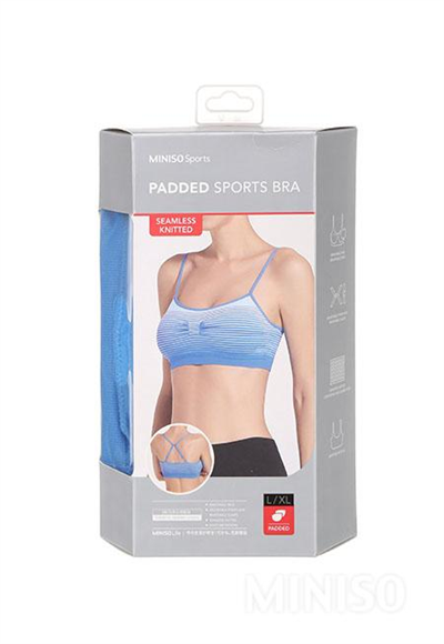 حمالة صدر رياضية مريحة (أزرق L / XL)