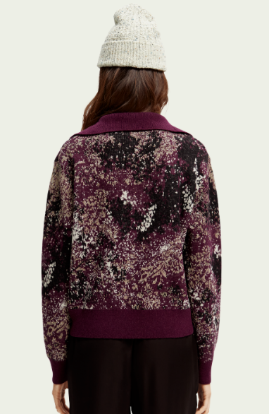 Plain blouse with zipper