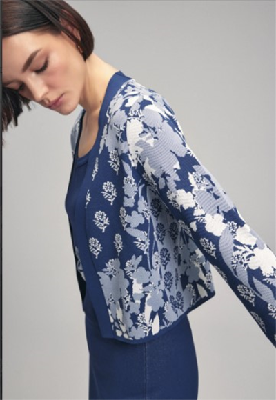 knitted printed sweater