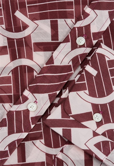 OS G PATTERN COT SILK SHIRT
