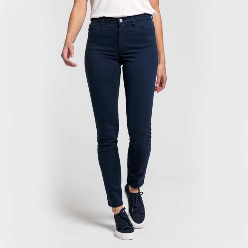 Slim pants with mid waist