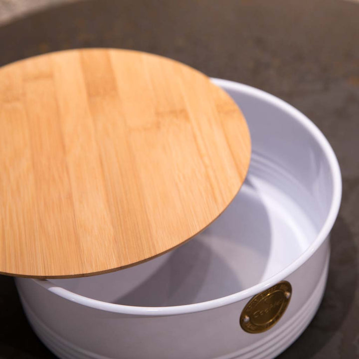 Cookie box with bamboo lid