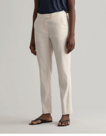 D2. STRETCH LINEN TAPERED PANTS