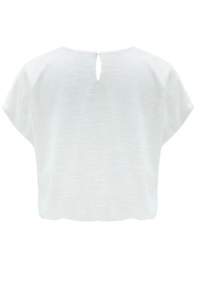 Patterned Elastic Waist T-Shirt