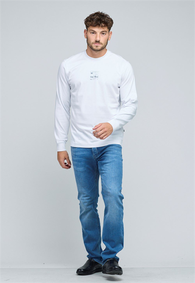 N.S-INTERLOCK L/S CREW NECK TE