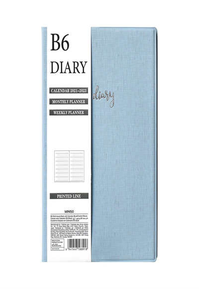 Stitch bound book with calendar (blue)