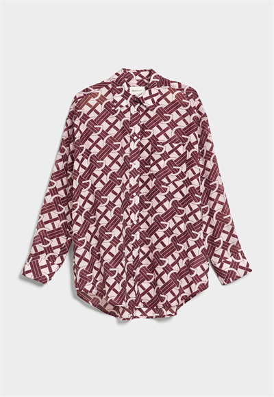 OS G PATTERN COT SILK SHIRT