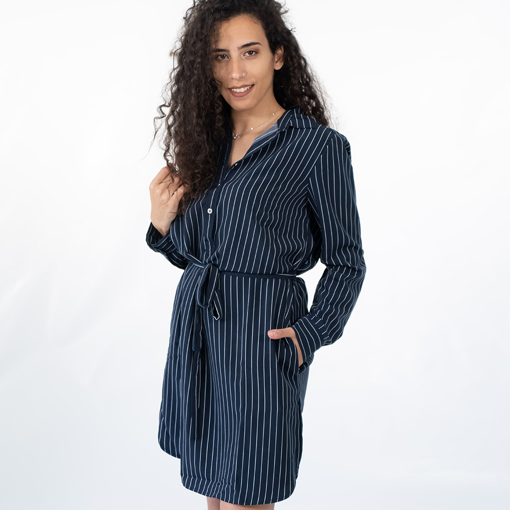 فستان مخطط