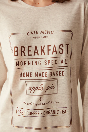 MORNING SPECIAL CHECKED LS PANT SET